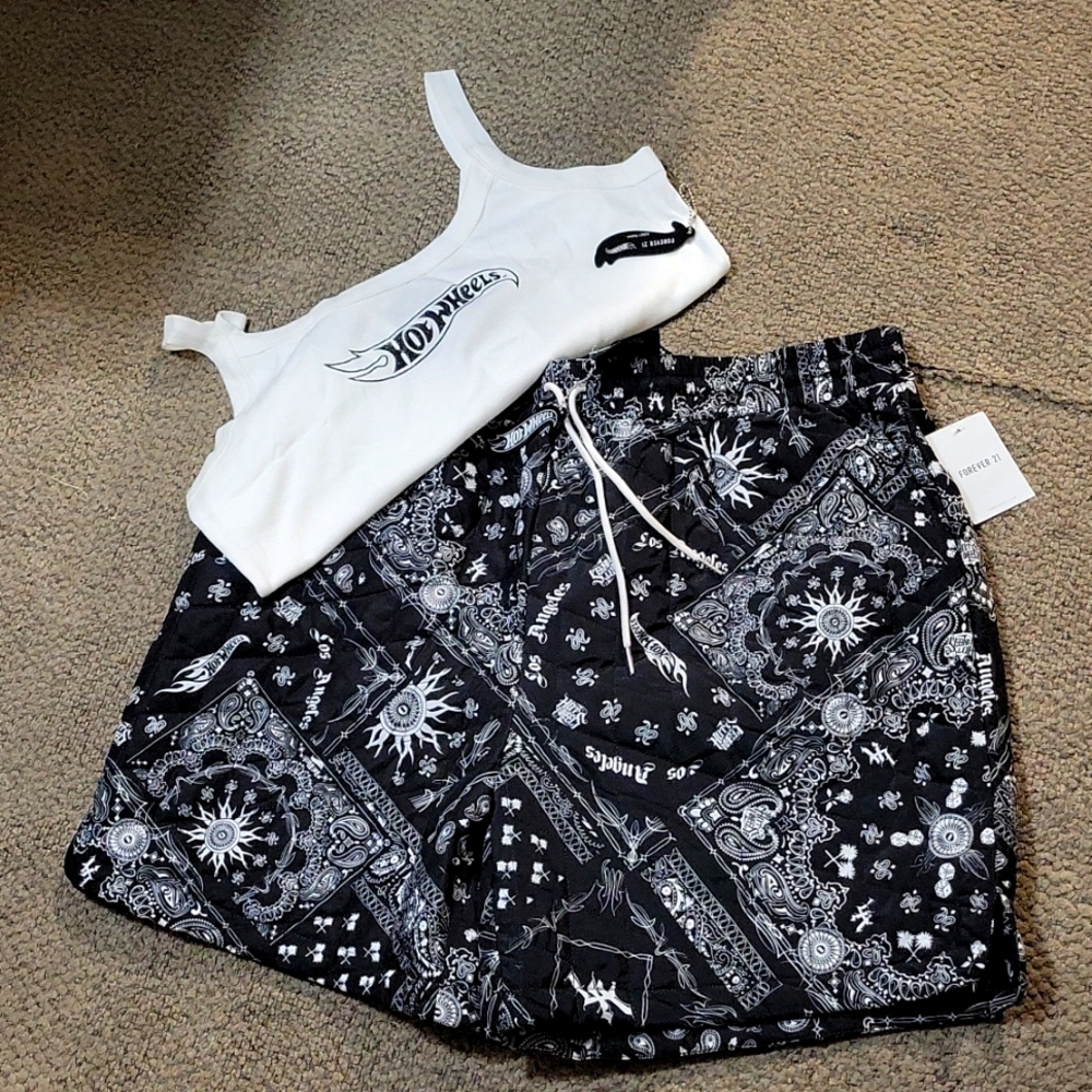 Forever 21 Hot Wheels shorts & cami